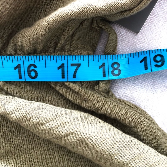 Olive Green Midi Dress with Woven Belt - Picture 5 of 8